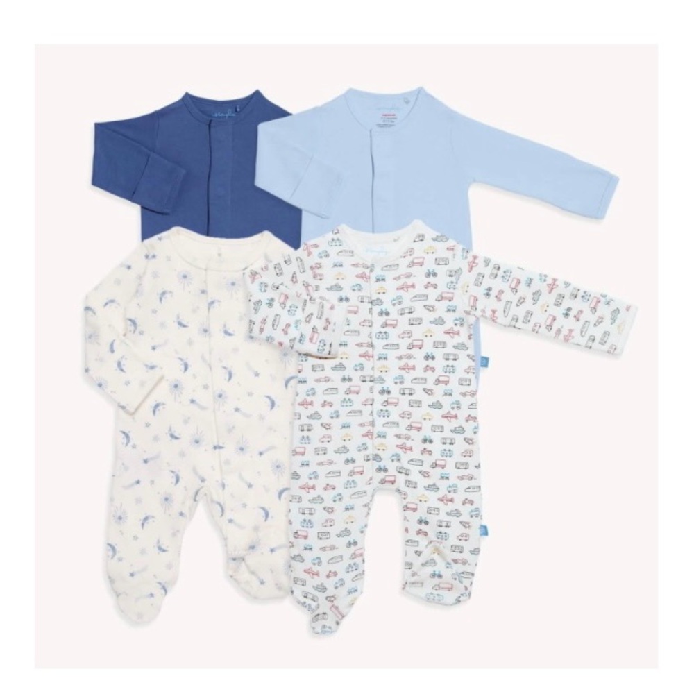 Magnetic Me Organic Cotton Footies (Set of 4)